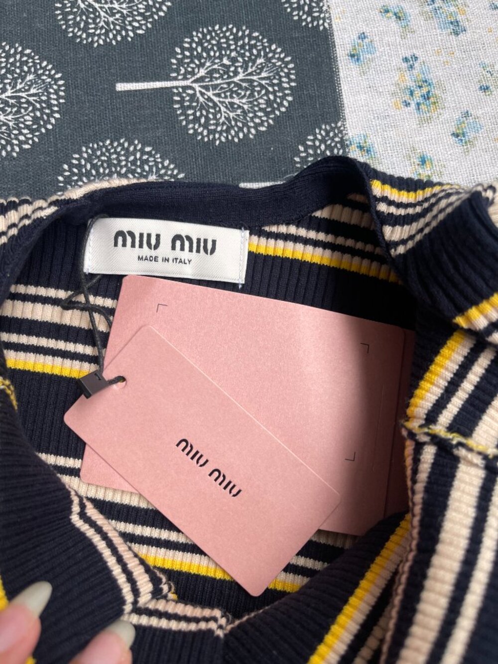 Miu Miu Striped Backless Knit Dress - Picture 6 of 6